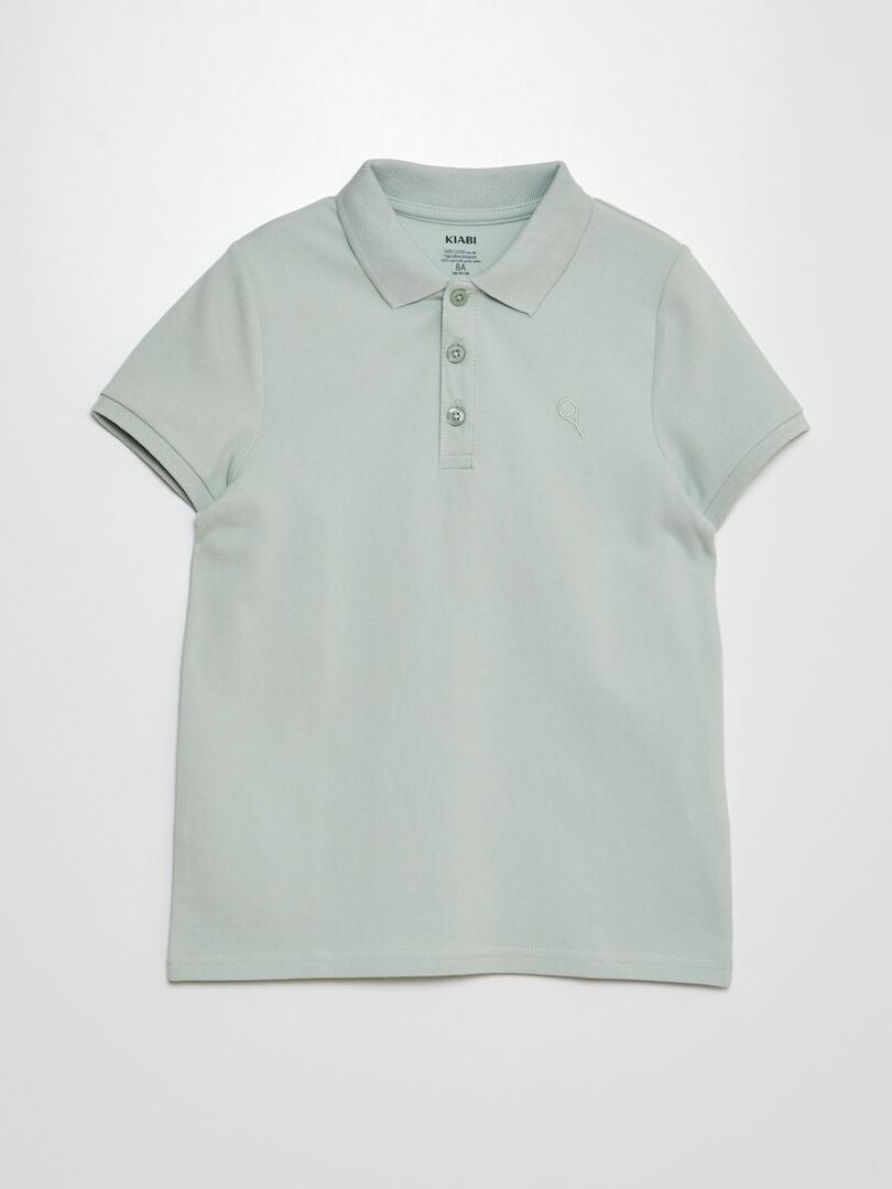 Polo Piqué de Algodão - VERDE
