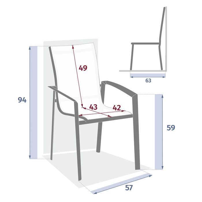 Silla de jardín apilable 