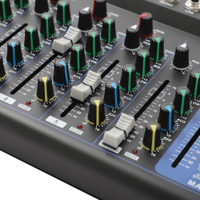 Table de Mixage Audio 7 Voies -  Console de Mixage Professionnel DJ Studio - 7 Canaux dj mixer - DJ Console Amplificateur
