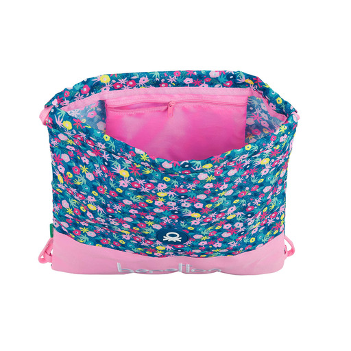  Safta Saco Plano Grande De Benetton Blooming, 350x400m, Rosa/flerfärgad