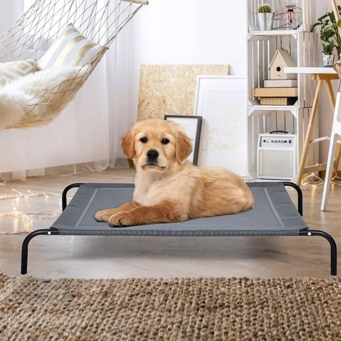 Lit sur Pieds pour Chien Chat - COSTWAY - Taille L - Capacité 45KG - Tissu Textilène
