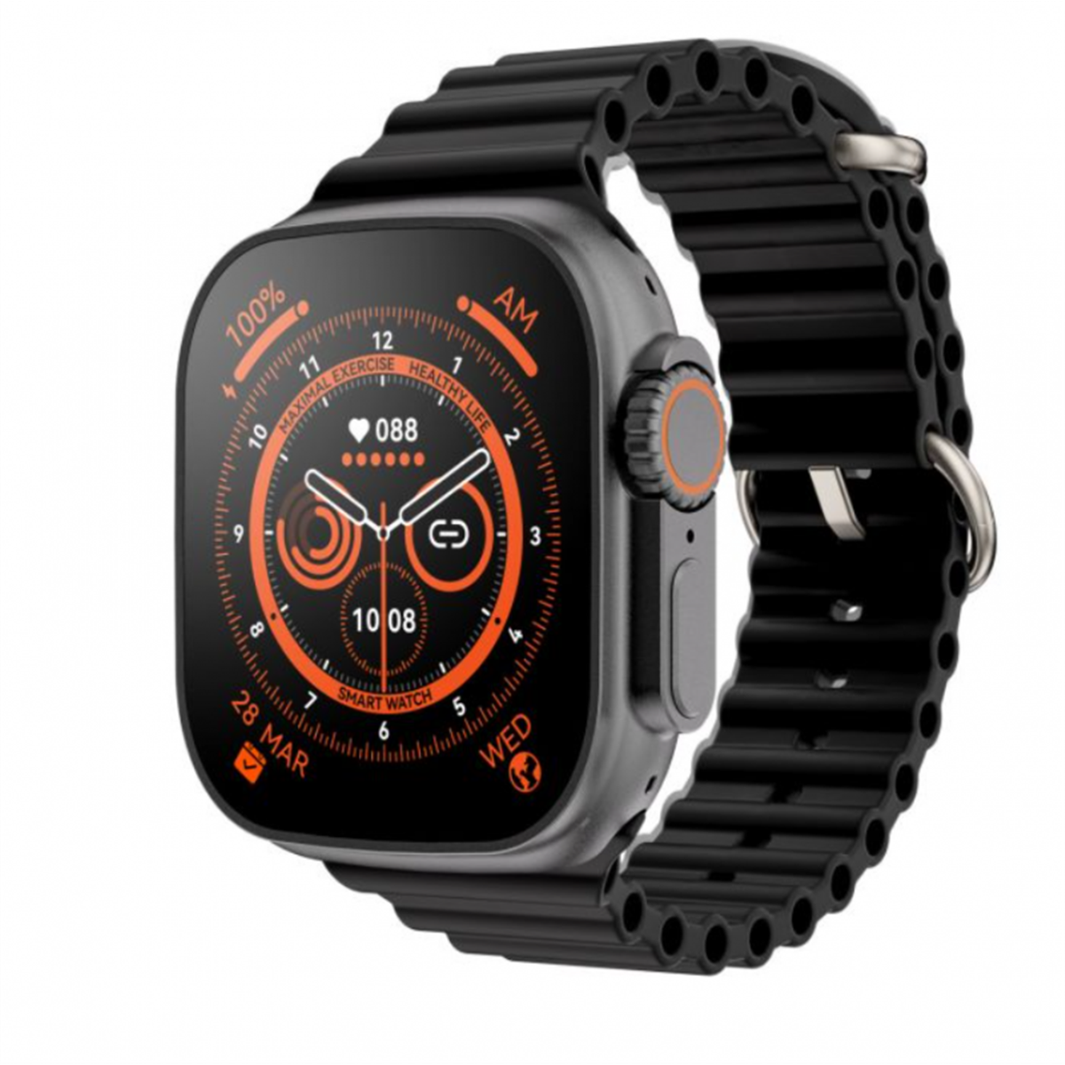 Montre connectée Smartek SW-ULT8 unisexe, Bluetooth, appels, chargement sans fil