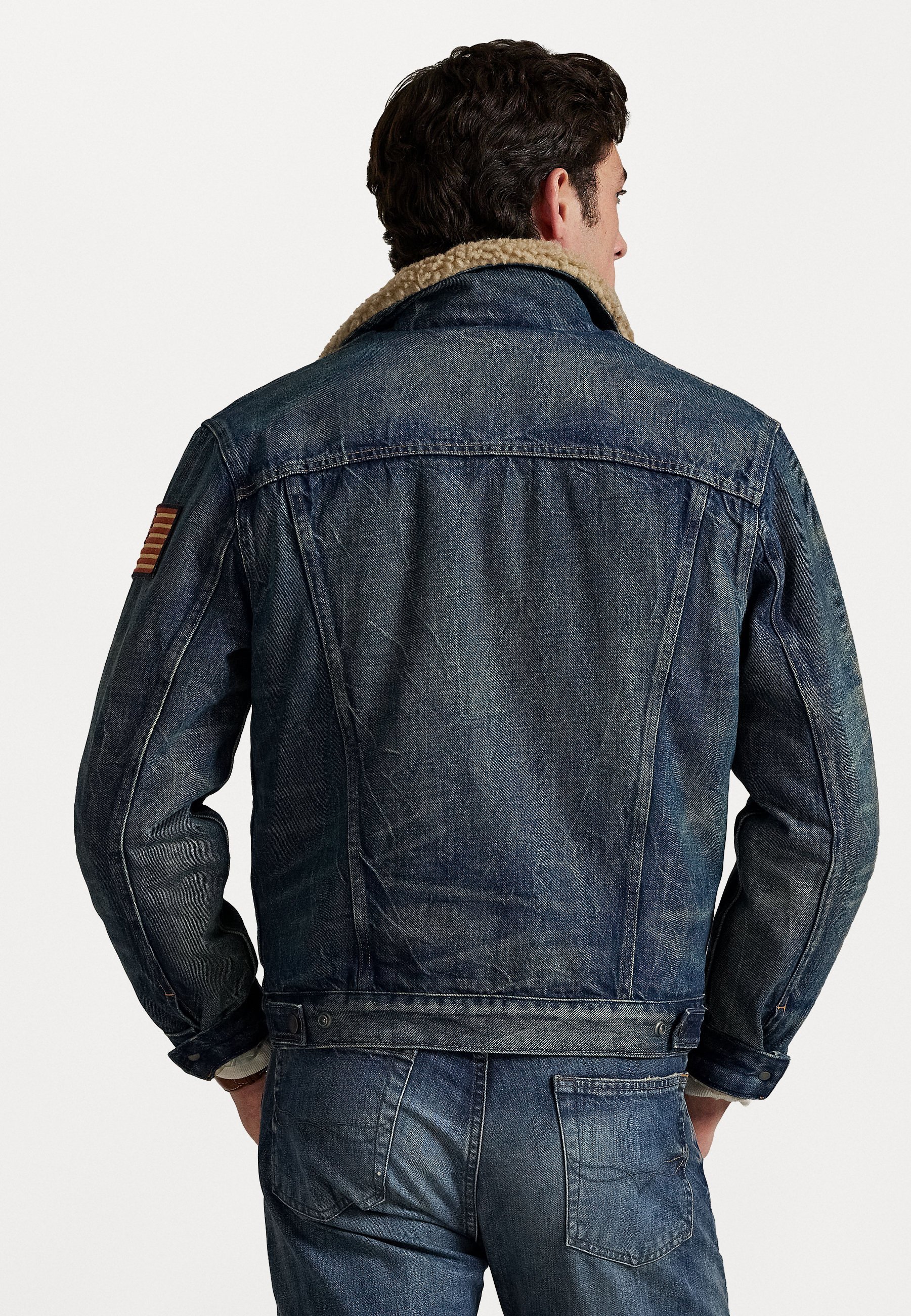 FLEECE LINED DENIM TRUCKER JACKET - Farkkutakki - earltonPolo Ralph Lauren
