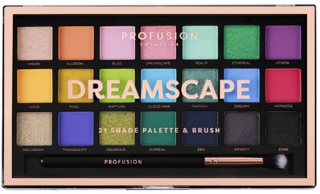 Dreamscape 21 Shades Paleta kistova Palete sjenila i šminke