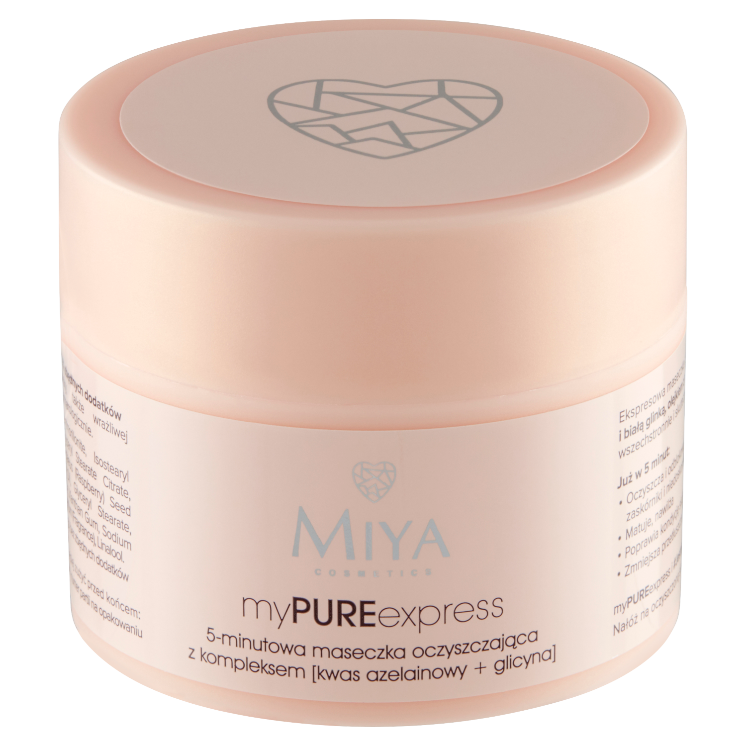 Miya Cosmetics 5 perces tisztító maszk azelainsavval és glicin komplexszel 50g
