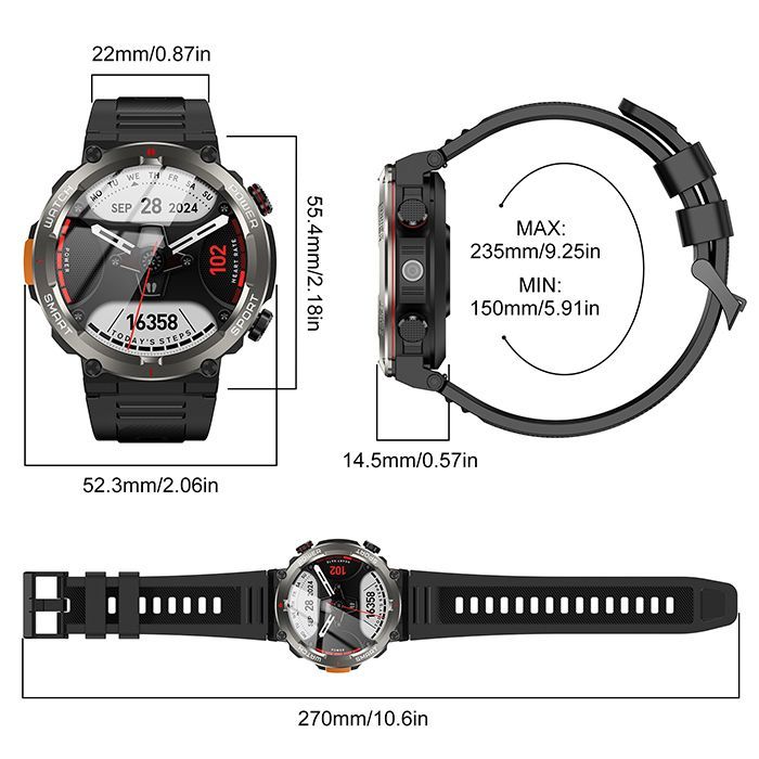 Blackview W50 Pro Montre connectée 1,45