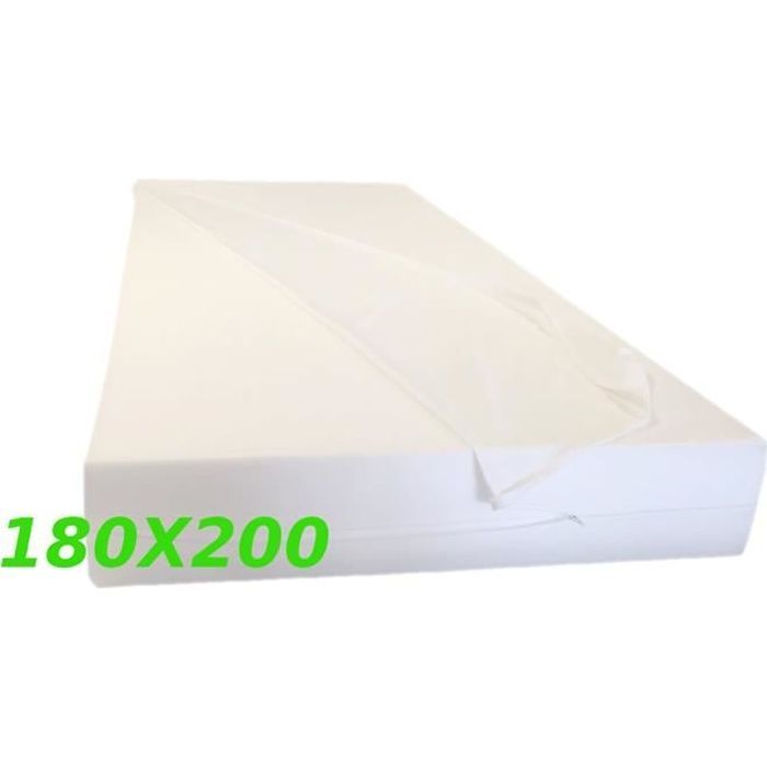 Colchón MORFEO DELUXE 180x200 cm, grosor total 18,5 cm, espuma ortopédica, funda extraíble de aloe vera.