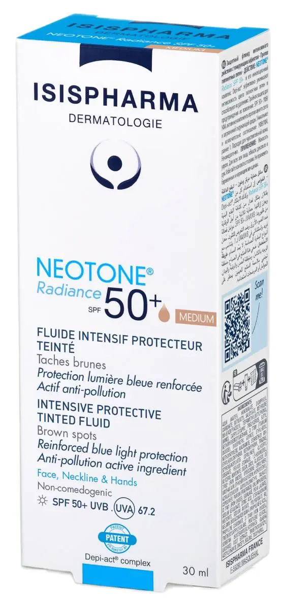 Isispharma Neotone Radiance SPF50+ - Serum likwidujące przebarwienia skóry na średnio kolor