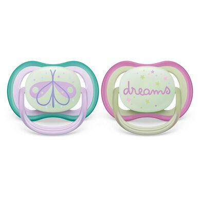 Tetina Philips Avent Ultra Air Night 0-6M Rosa 2 unidades 2 unidades