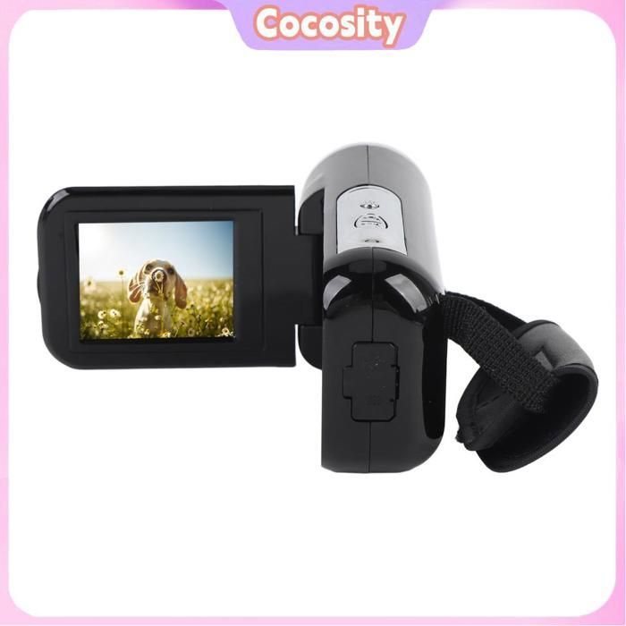 Cocosity 5cm Digital Camcorder with Color Screen - Full HD 1080P, 16MP, 16x Zoom, Anti-Shake - Ideal for Travel - Black