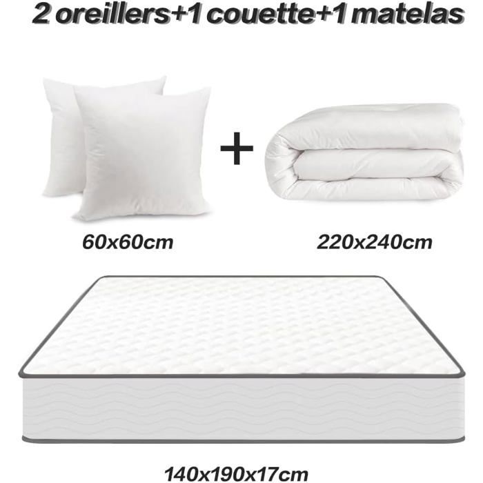 Colchón de 140x190 cm, paquete de colchón Frixovel, colchón para cama de adulto y niño.