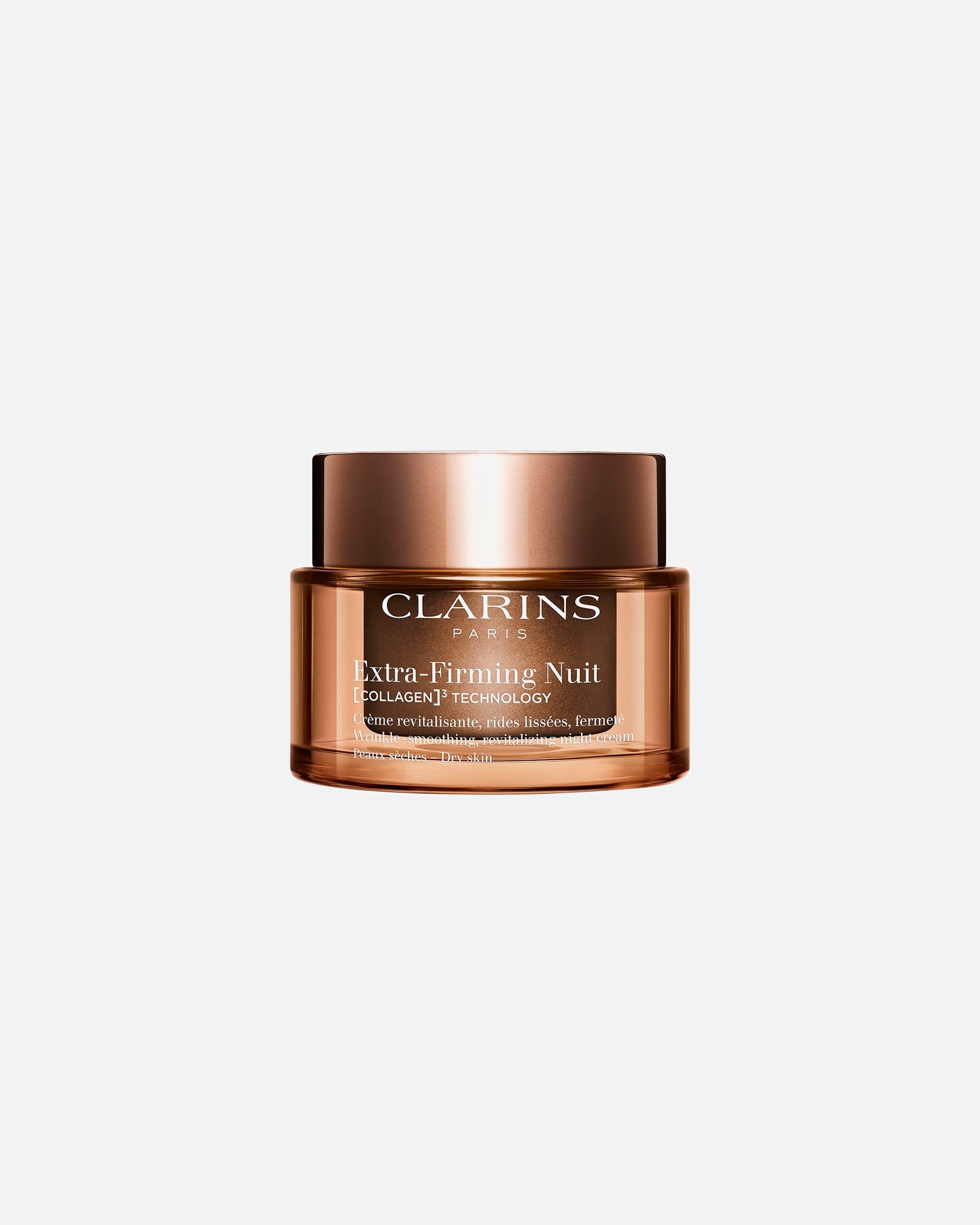 Crema de noche Clarins Extra-Reafirmante 40+ con tecnología de colágeno³ para piel seca – 50 ml – Recambio