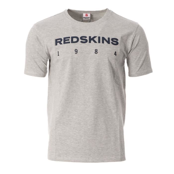Camiseta - REDSKINS - Steelers - Gris - Cuello redondo - Manga corta