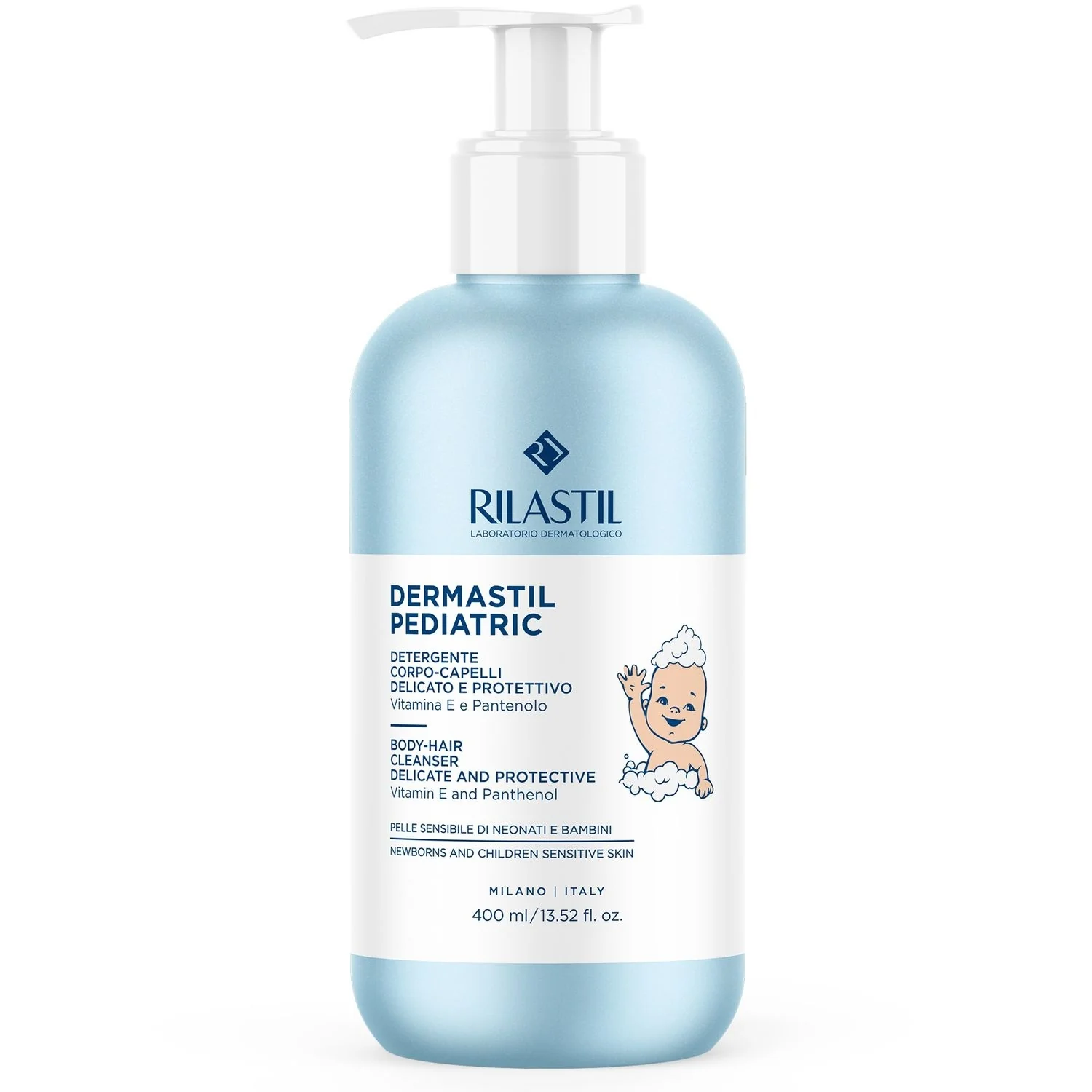 Dermastil Pediatric - Detergente corpo-capelli - Trattamento Bebè, Prodotti per Bambini, Bagno e Doccia