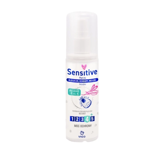 VACO SENSITIVE SPRAY NA KOMARY KLESZCZE MESZKI DLA DZIECI IKARYDYNA10% 80ML