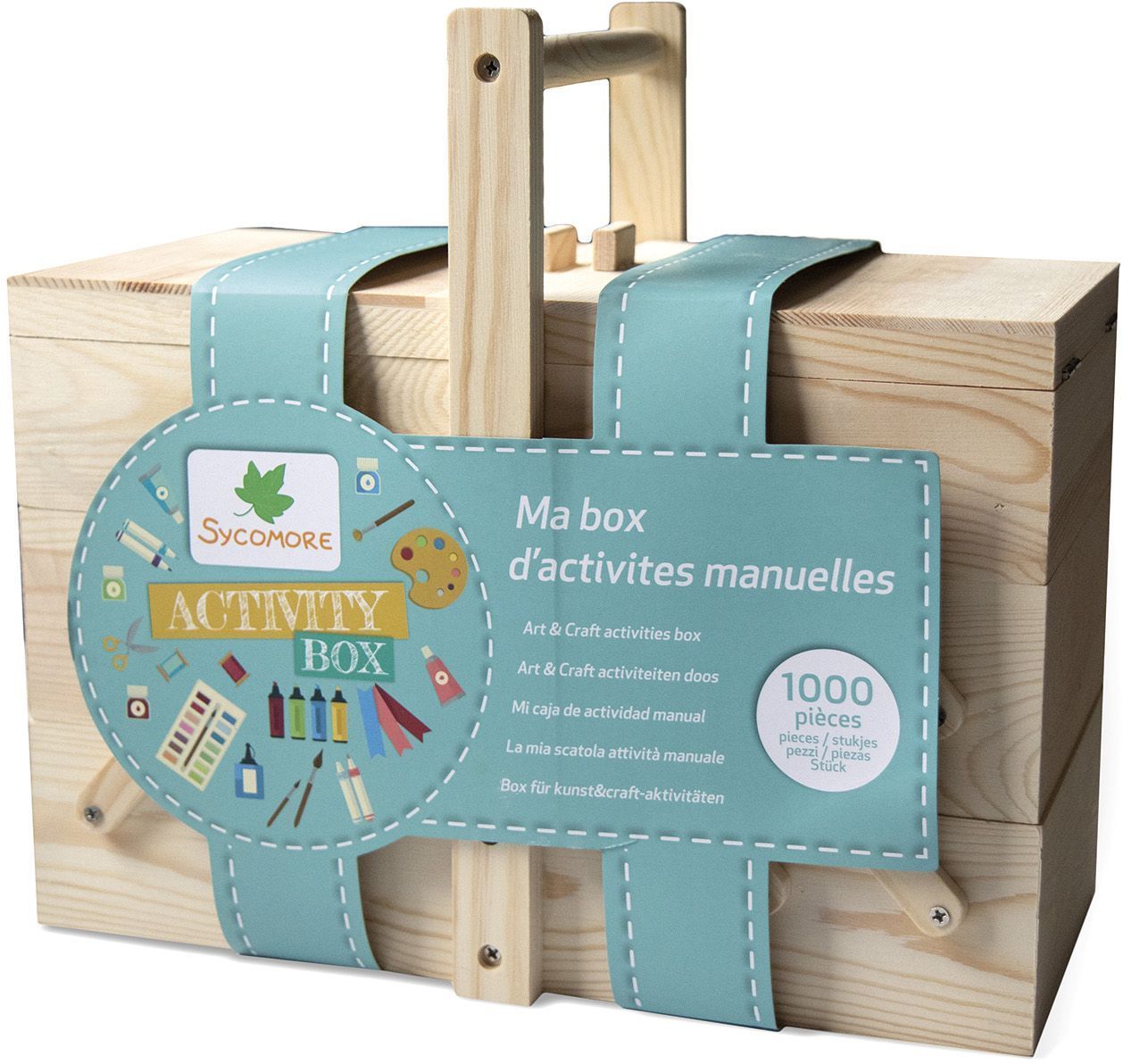 Caja de actividades - SYCOMORE - Mi caja de actividades de arte y manualidades - 1000 piezas - Para mayores de 3 años