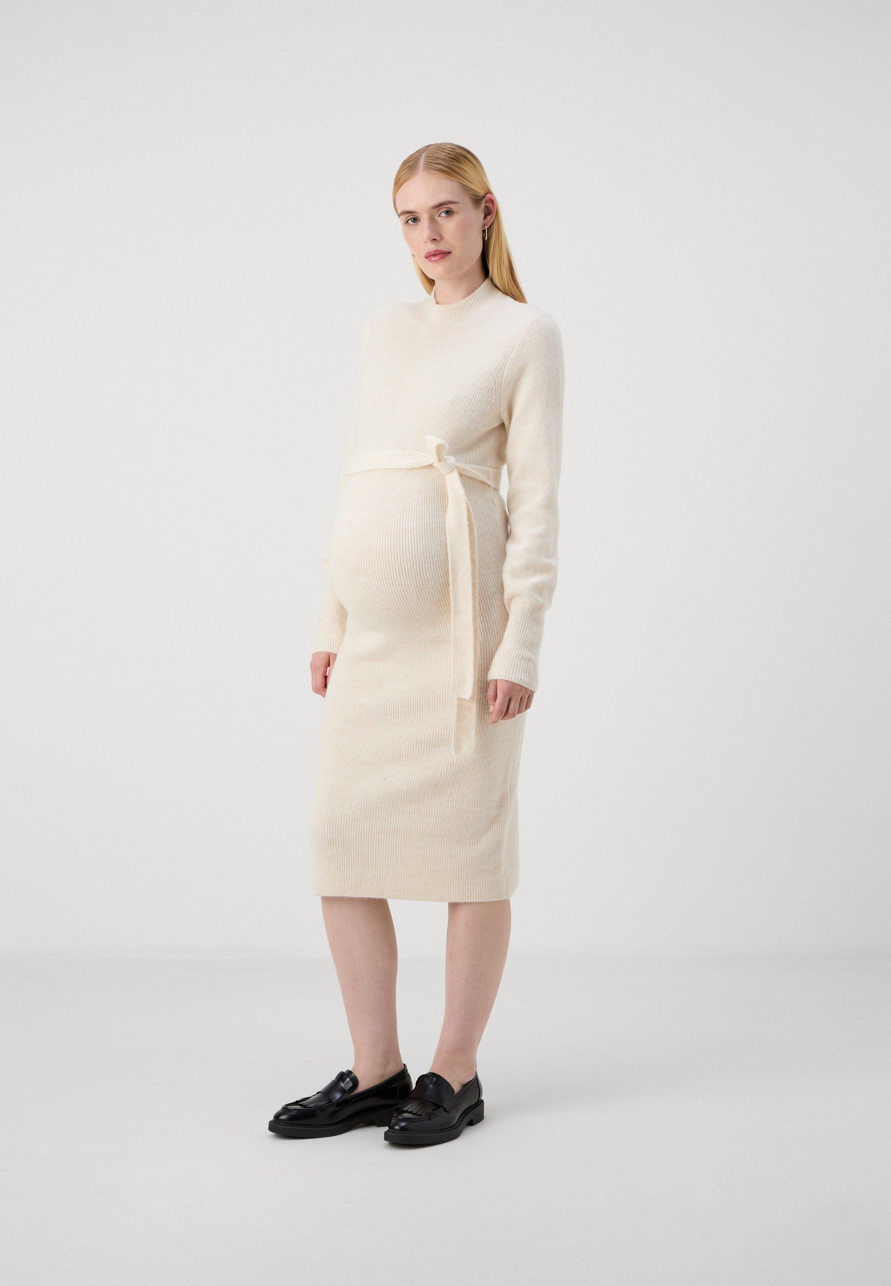 Vero Moda Maternity VMMPIPPA HIGHNECK DRESS - Abito maglione - betulla