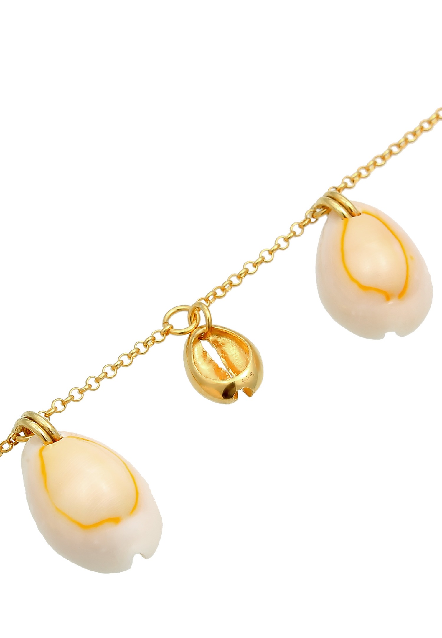 Elli Femme Pendentif de Kauri Shells en Argent Sterling 925