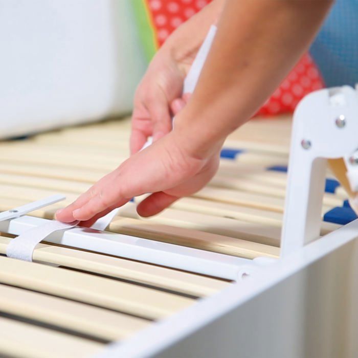 ROBA Klipp-Klapp Absturzsicheres und klappbares Bettgitter für Kinder und Babys – 100 cm – Beige