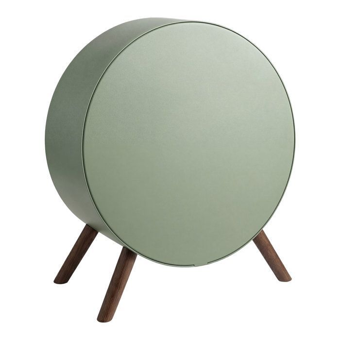Venere - Cheminée au bioéthanol sur pied 60x72x30 cm avec brûleur 1 litre et pieds en bois de pin vert sauge