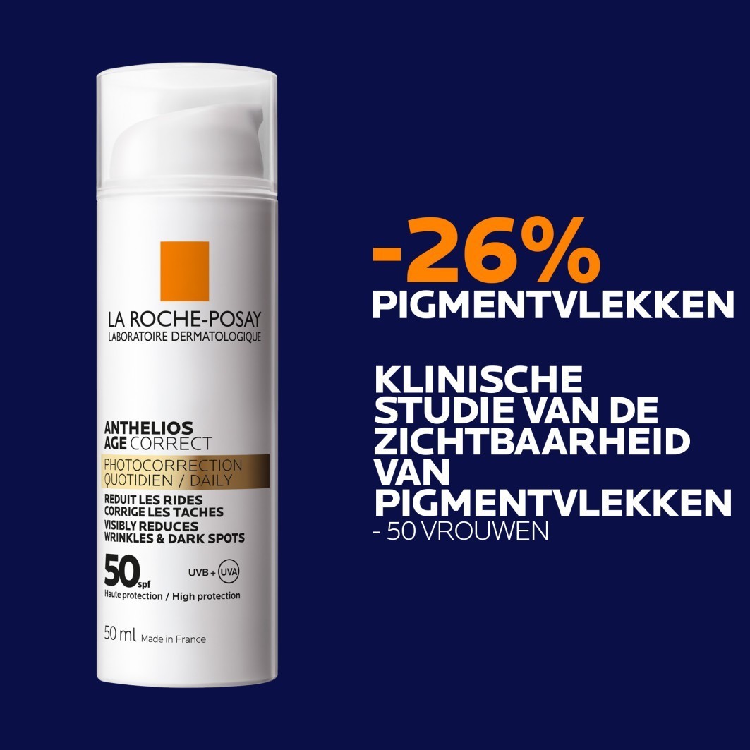 „La Roche-Posay Anthelios Age Correct“ fotokorekcinis dieninis apsauginis kremas nuo saulės SPF 50 – 50 ml