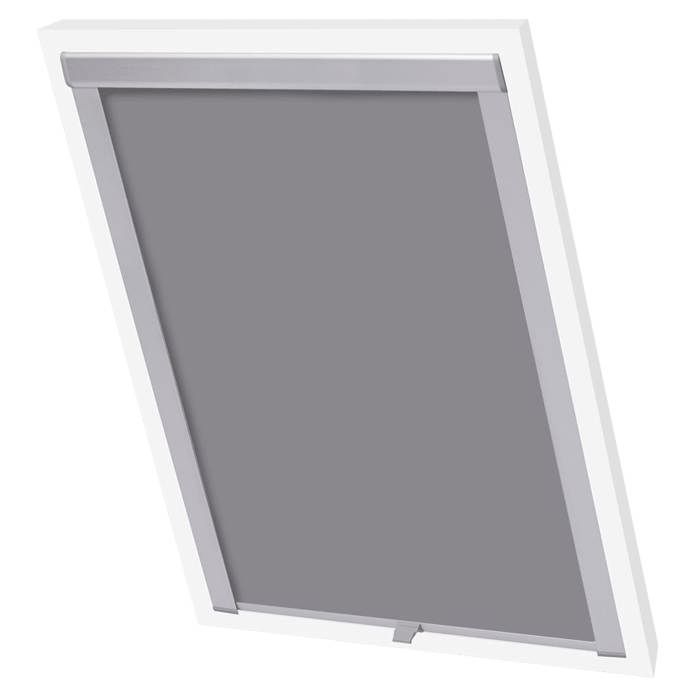 Cortina enrollable opaca vidaXL, plisada gris MK04, toldo para ventana 133495