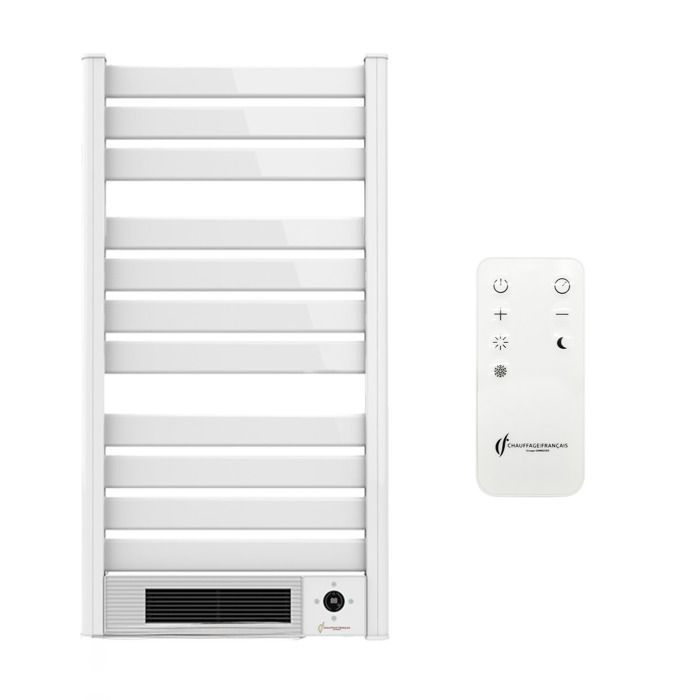 Sèche-Serviette Electrique mural avec Soufflerie Omiros Sannover 2000 W Blanc
