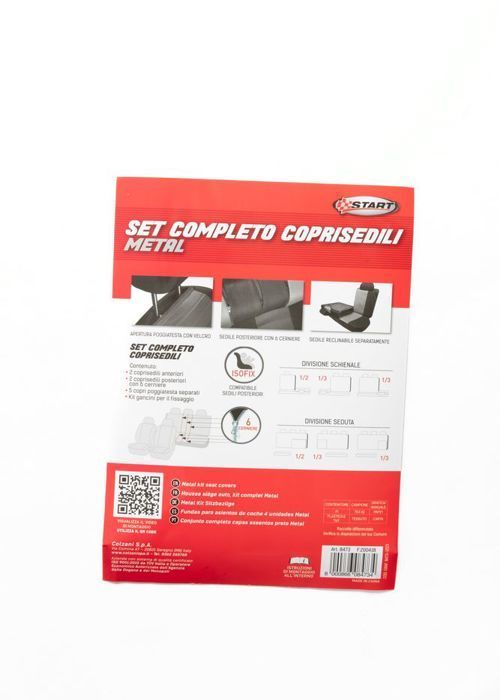 Capas para bancos de carro - START - Universal - Metal - Preto - Conjunto completo