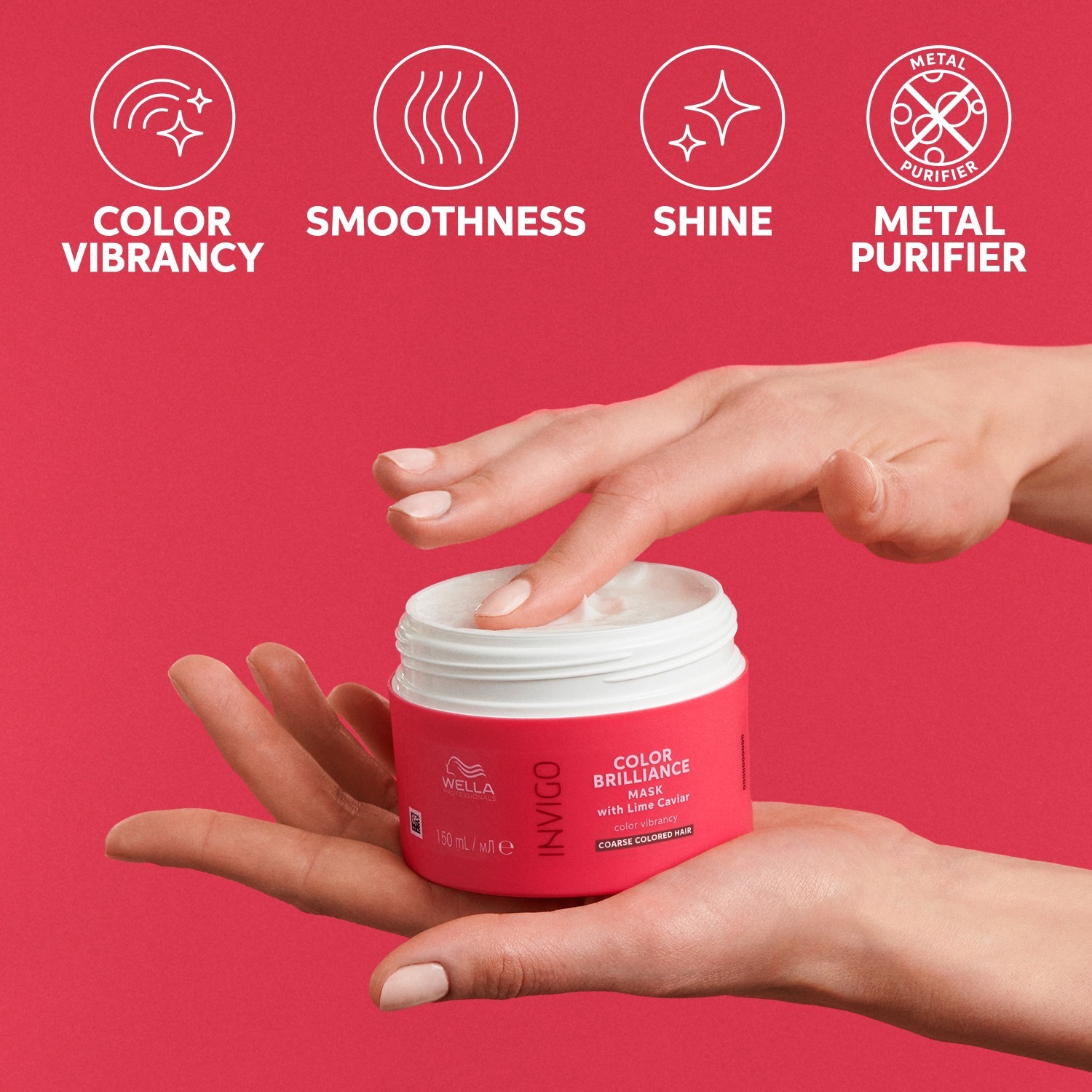 Wella Professionals INVIGO Color Brilliance plaukų kaukė dažytiems ir storiems plaukams - 150 ml
