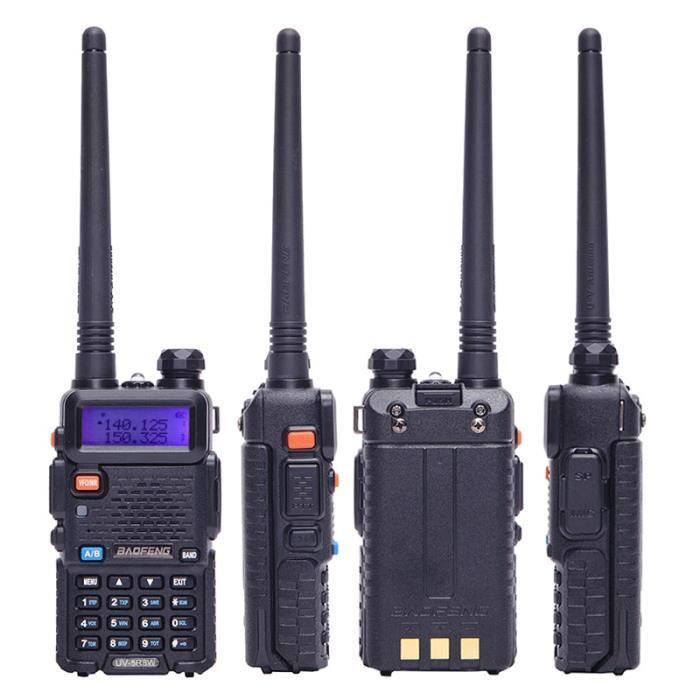 Radio portátil Baofeng UV-5R de 8 W de alta potencia, radio bidireccional, walkie-talkie CB de 8 vatios con alcance de 10 km.