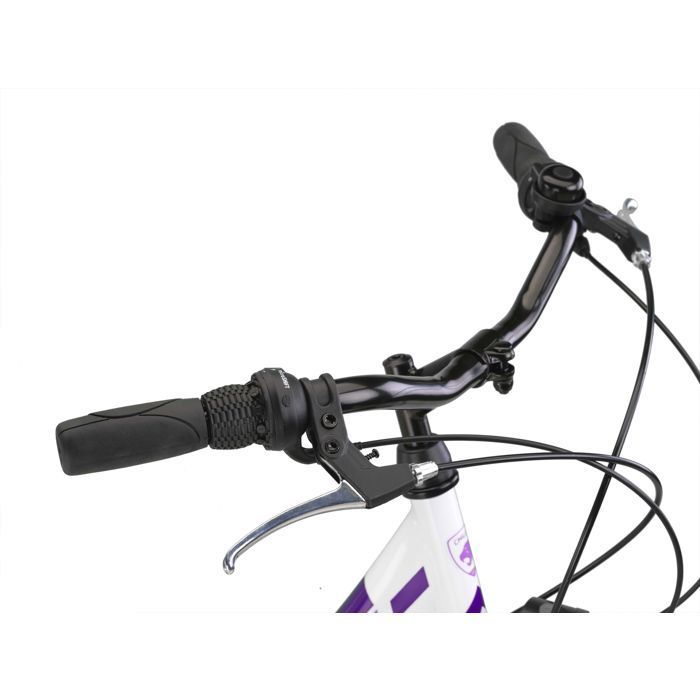Chillaxx Strada Premium City Bike - 24 pouce, Blanc-violet frein en V