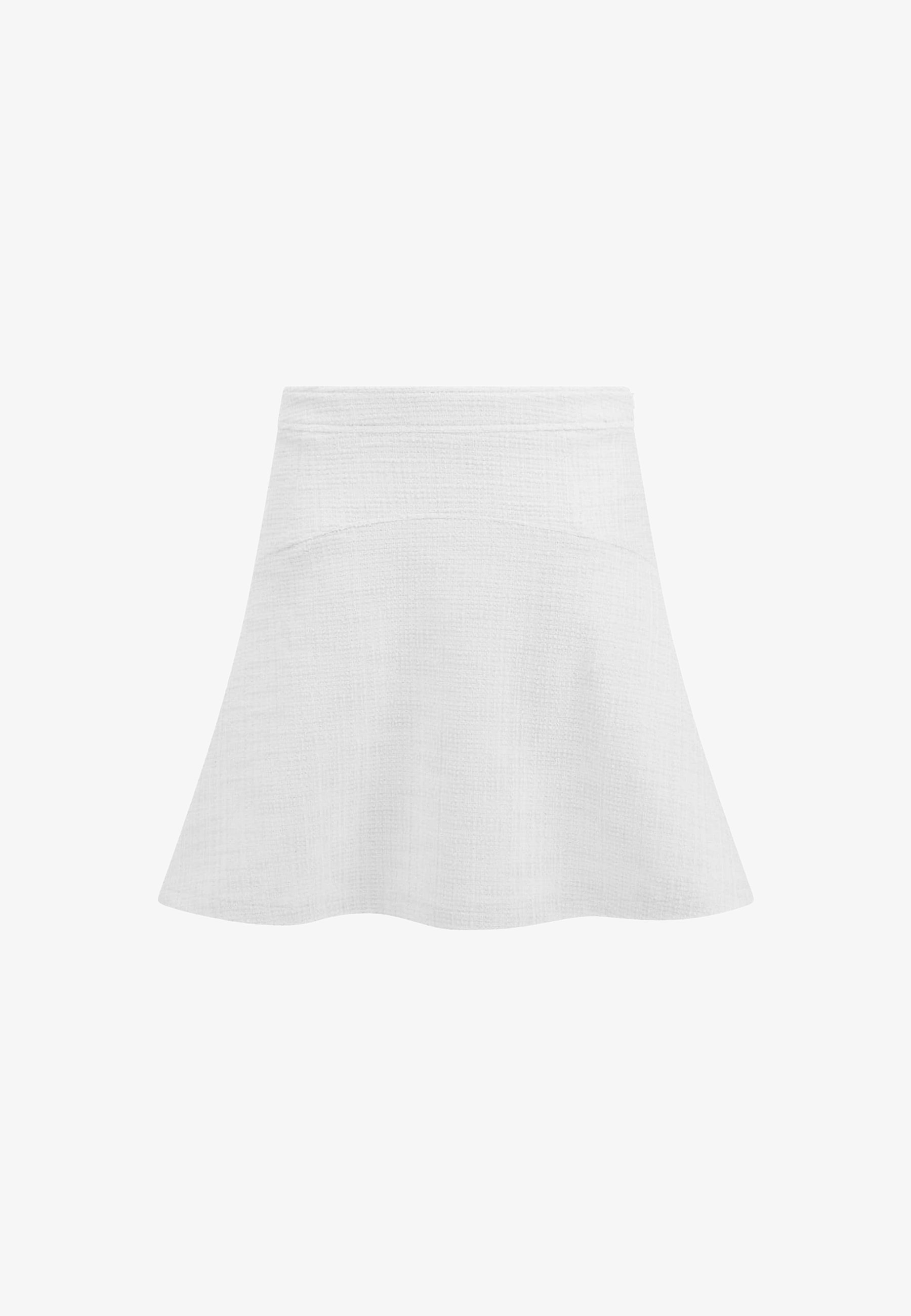 Guess korte uitlopende tweed A-lijn rok - wit