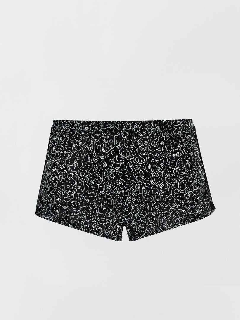 Pyjamashort 'Billet Doux' - ZWART