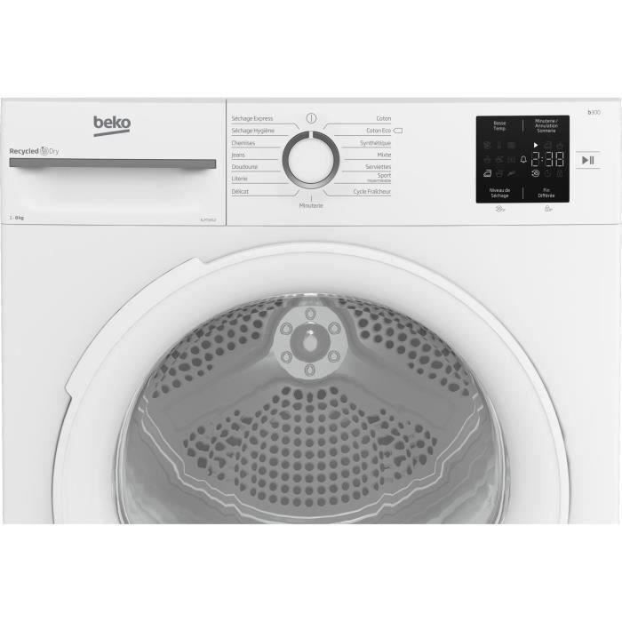 Sèche-linge pompe à chaleur BEKO b300 Eco sense SLFT1812 - 8 kg - L60cm - Blanc
