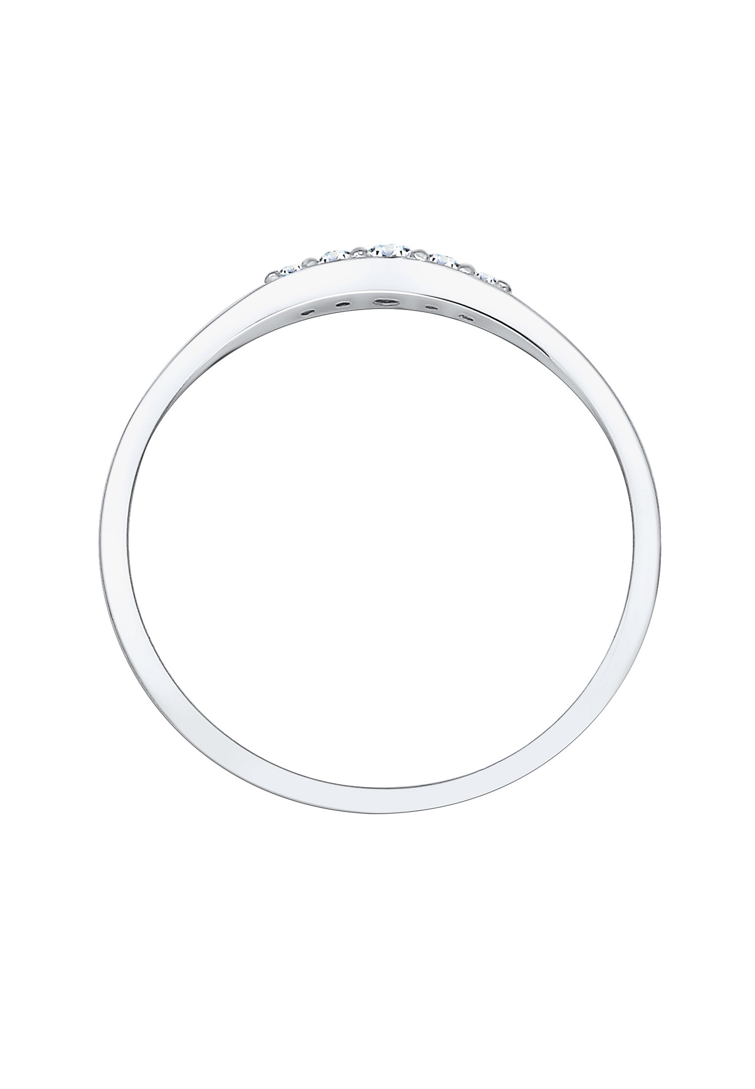 Elli DIAMONDS Anneau d'enclenchement Diamant (0.09 ct.) 925 Argent