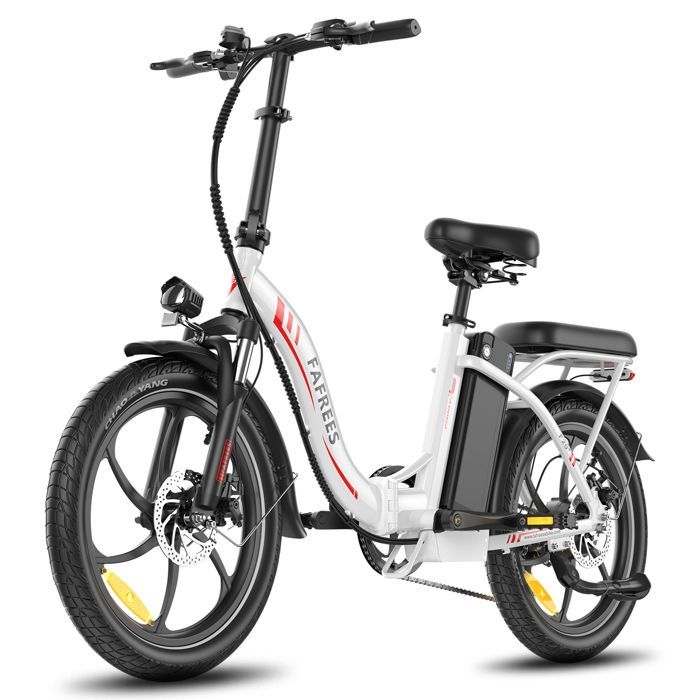 Vélo électrique pliant FAFREES F20+, 36V 20Ah 250W, Blanc