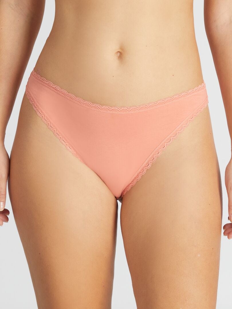 Set van 3 stringtjes - ROZE