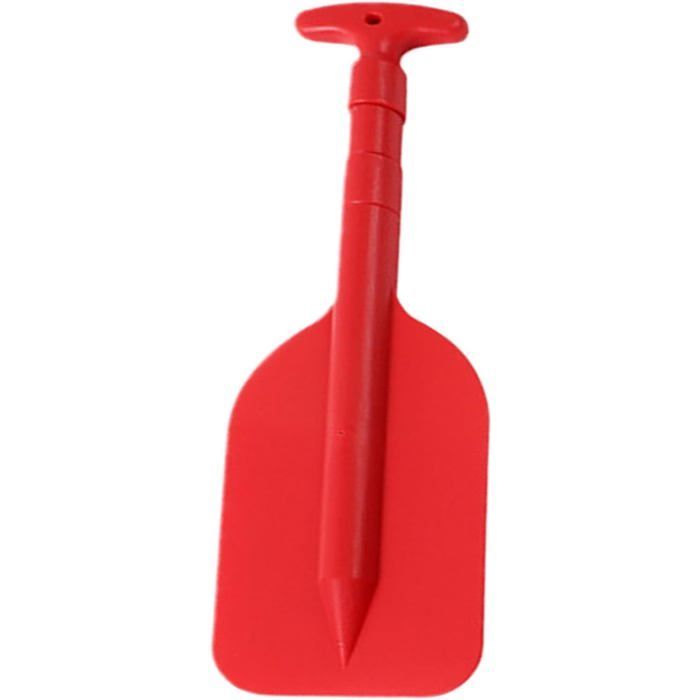 Telescopic paddle for teenagers, Adjustable canoe ramie for children, Water sports accessory with a handle, red