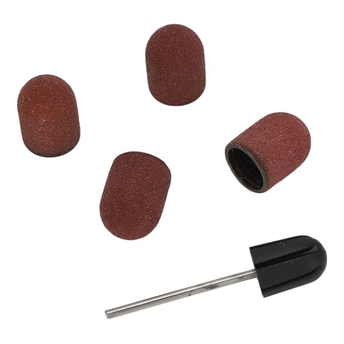 SALALIS Nail Sanding Drill Bits, Sanding Caps for Nail Art, 120 Grit, Polishing and Manicure Hygiene Strips