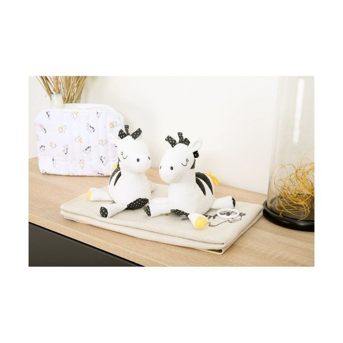 Neceser - Peluche y pompón - 22x9x20 cm - Sintético - Con cremallera - Bebé