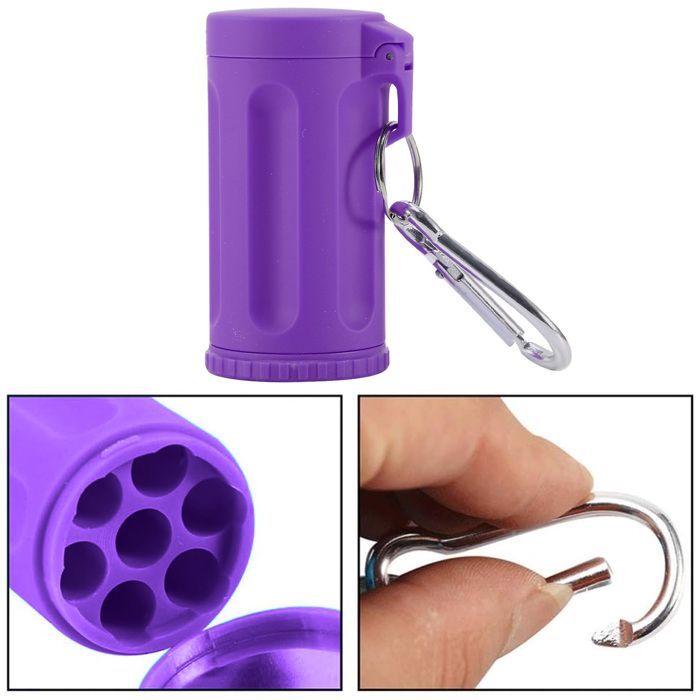 Portable plastic travel ashtray for car, cigarette cup holder, smoking accessories, purple