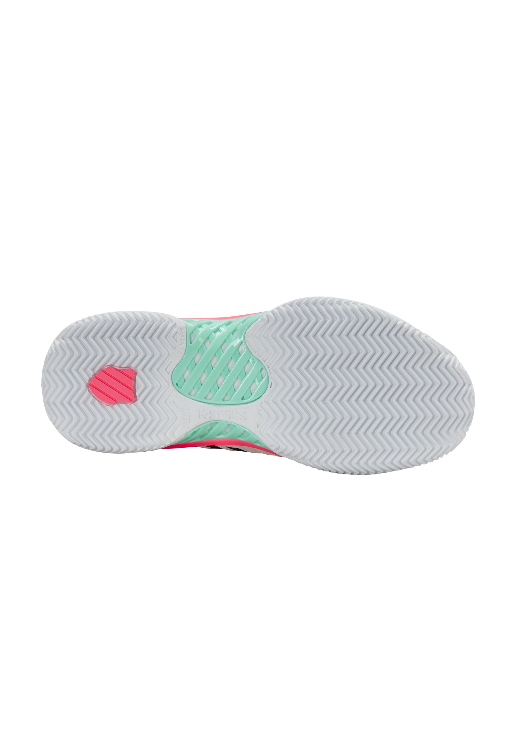 K-SWISS EXPRESS LIGHT 3 - Tênis para quadra de saibro - branco/verde menta neon/rosa pastel neon