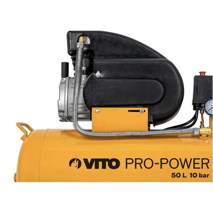 Compressor de ar silencioso de 50 litros, 10 bar, 2,5 HP, 145 PSI, VITO