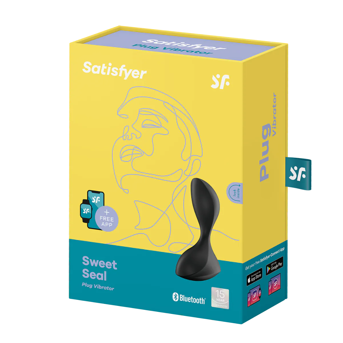 Satisfyer Sweet Seal Connect App Black Masażer intymny