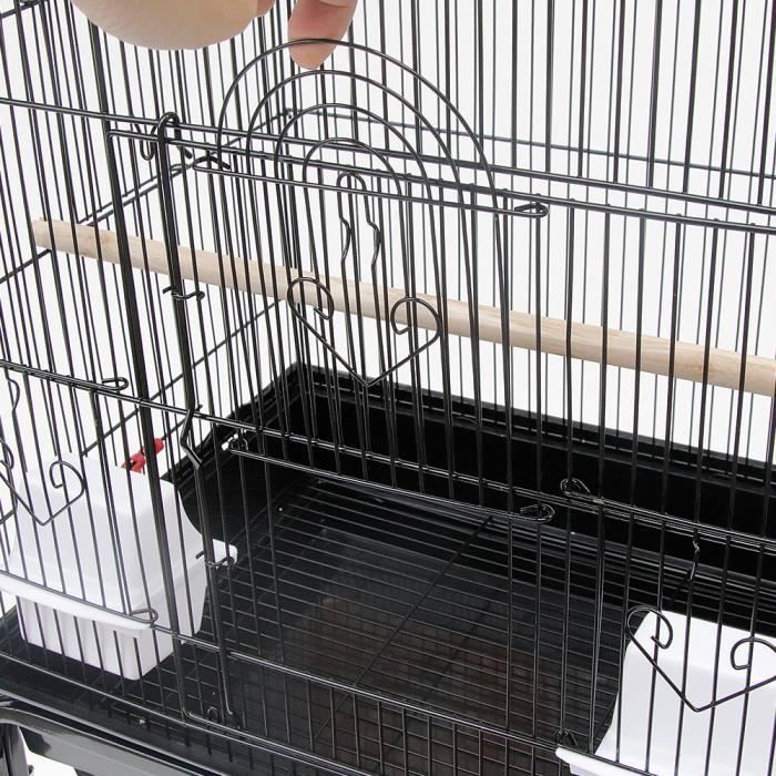 HEK Cage Oiseaux Volière Portable Solide sur Roulettes pour Perruches, Perroquets, Inséparables, Mandarins et Canaris