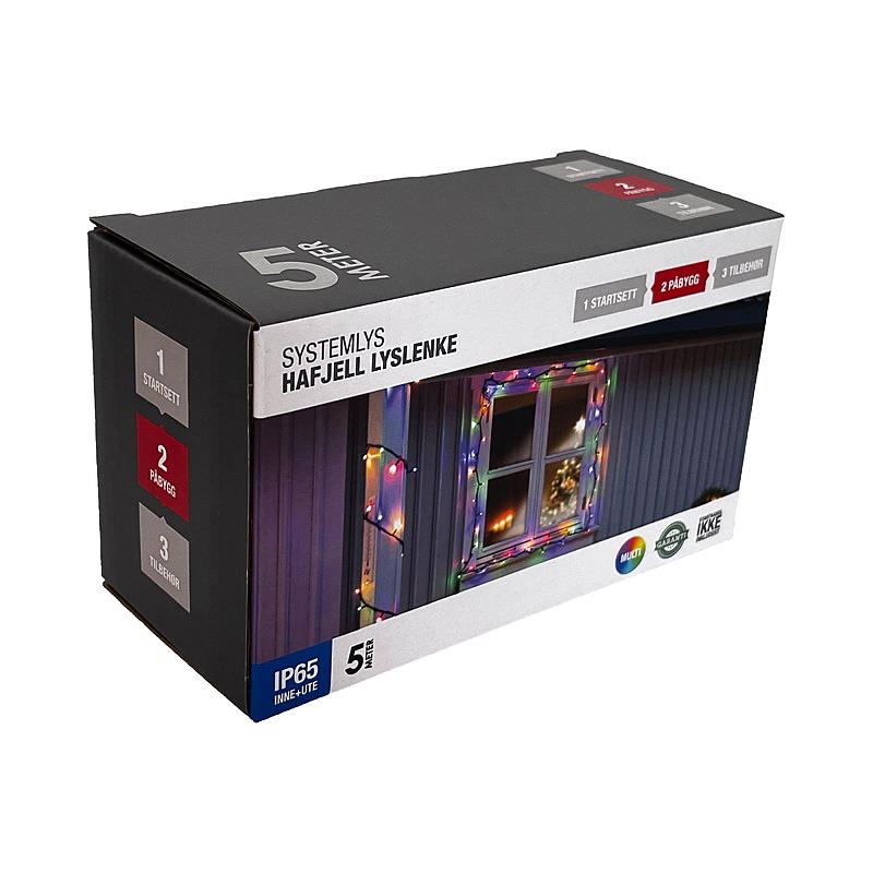 Hafjell Home Multicolor 50 LED 5 m, opbouwmontage