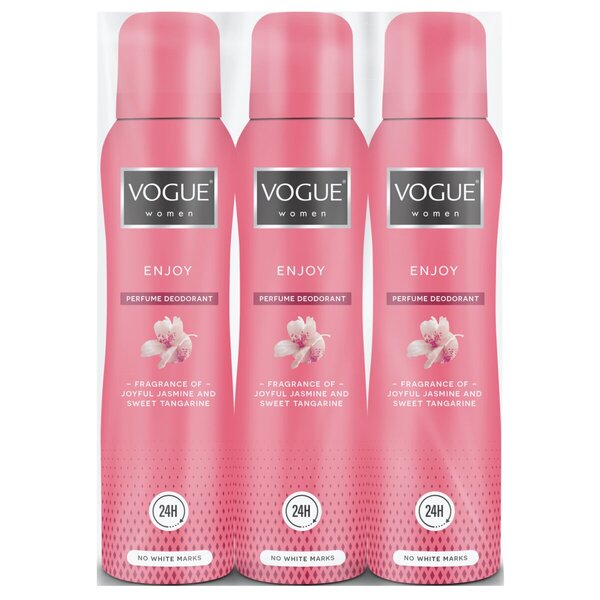 Desodorante Spray Vogue Women Enjoy<br>3 x 150ml