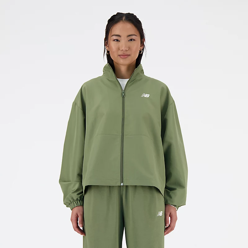 Femme Sport Essentials oversized jas - Donker olijfgroen