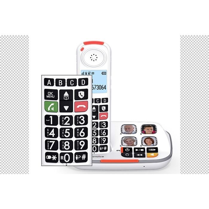 Telefono fisso pensato per gli anziani - SWISSVOICE - Xtra 2355 - Segreteria telefonica da 30 minuti - Suoneria da 90 dB - Vivavoce