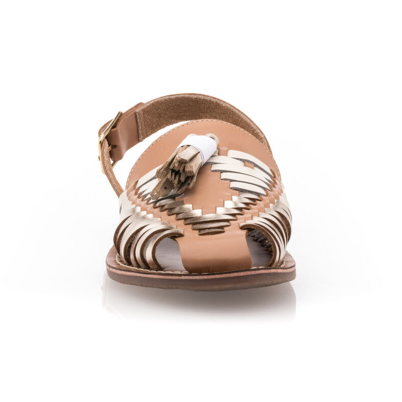 Sandalias beige para mujer / Zapatos de punta abierta